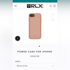 RLX, NIB,  iPhone 14 Plus battery case, Rise Gold